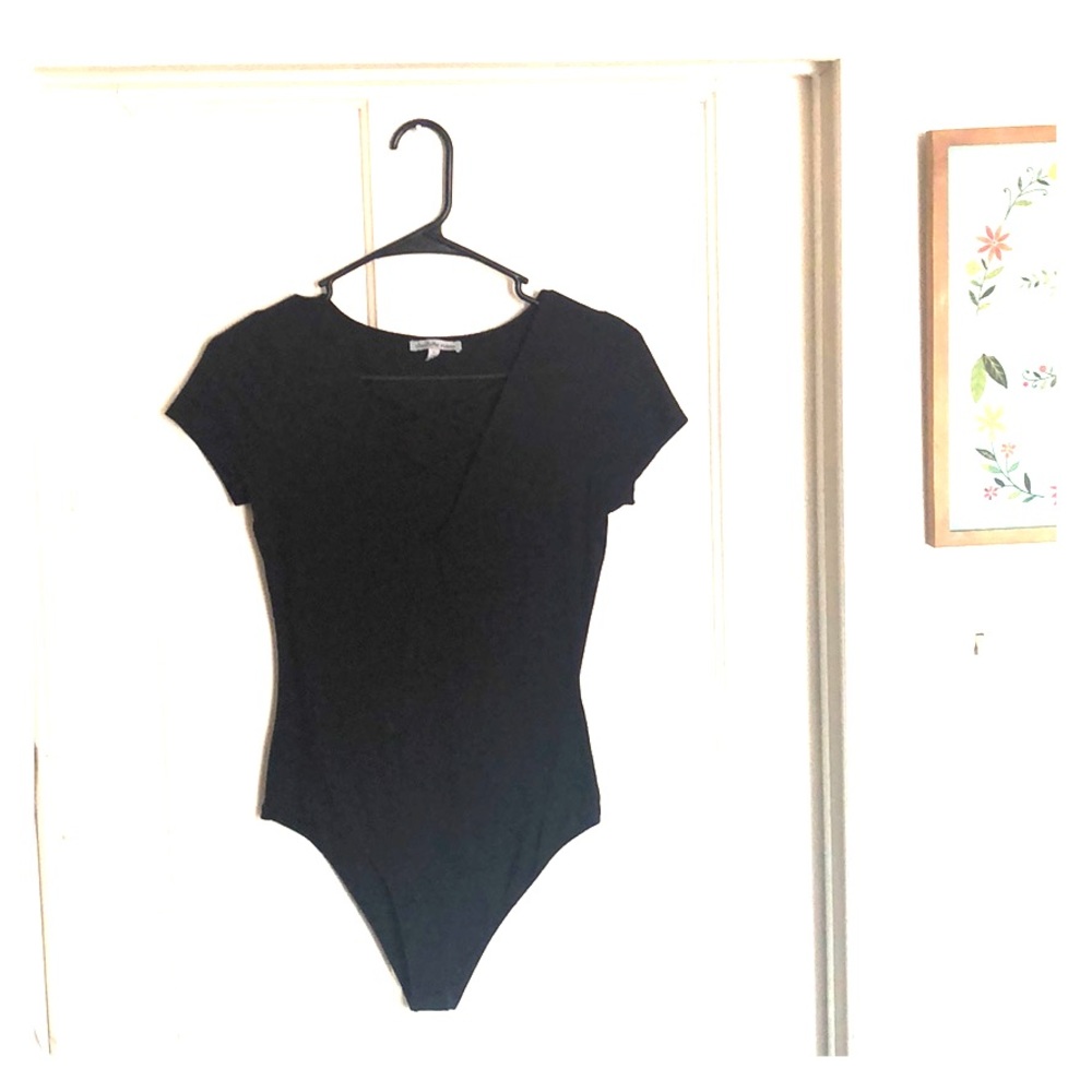 Black lace up body suit